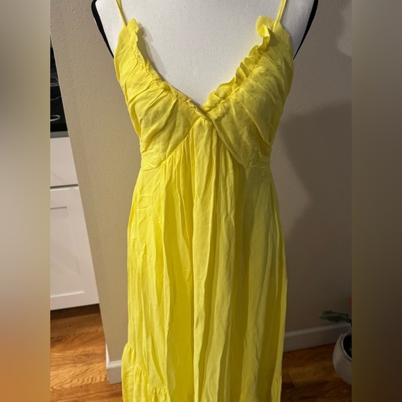 Sundress Bright Yellow Maxi Dress New - Picture 5 of 7
